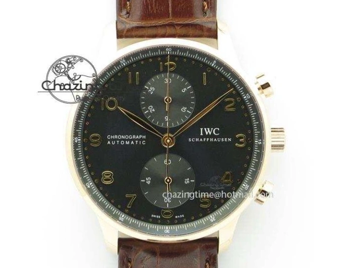 MIROTIME 1219 Portuguese IW3714 Diam ZF V2 1:1 Best Edition White Dial RG Numbers On Brown Leather Strap A79350 (Slim Movement) Fashionable 7246